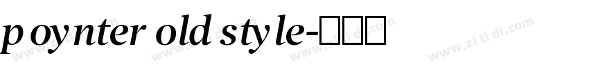 poynter old style字体转换